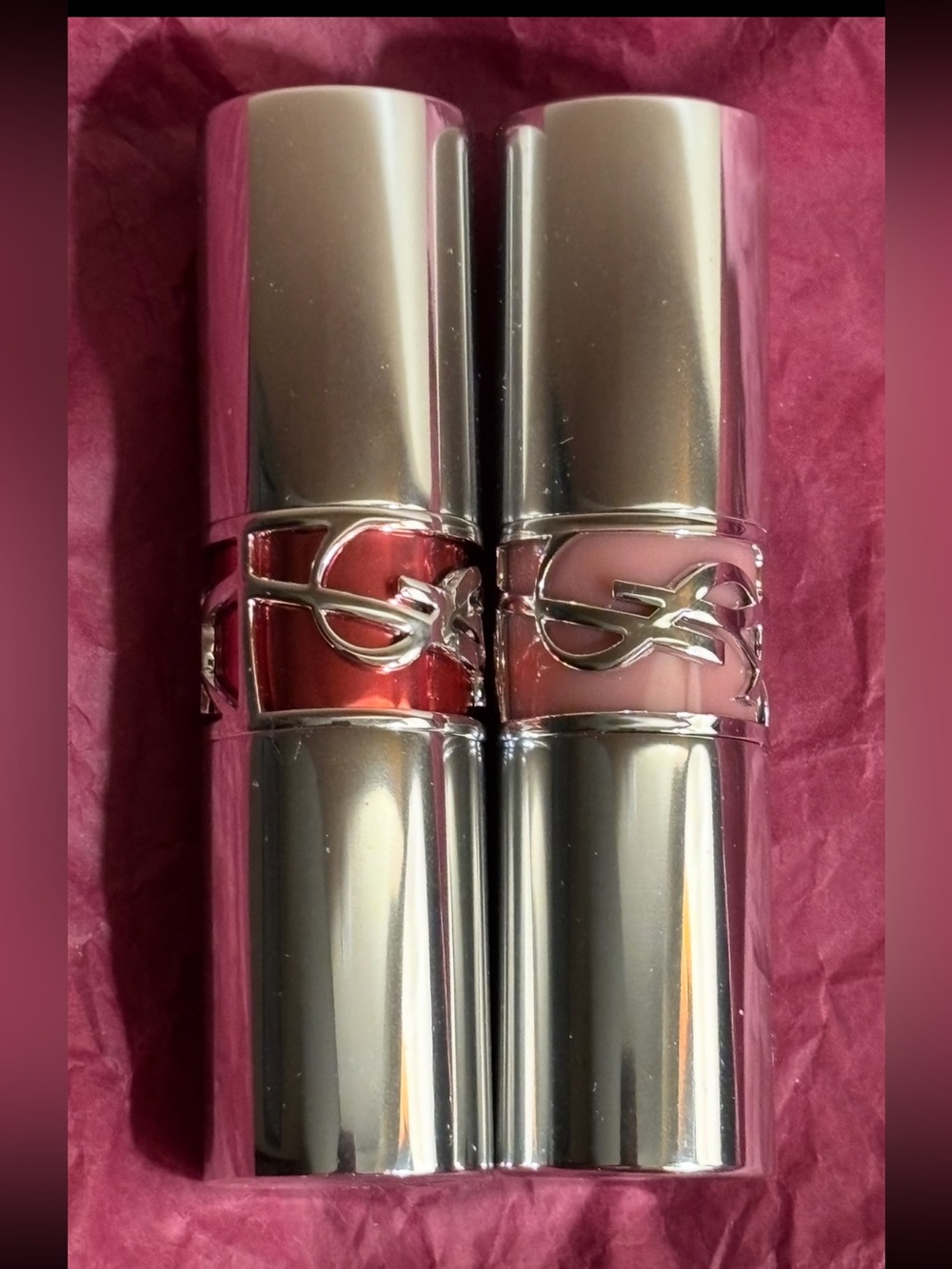 Yves Saint Laurent- Candy Glaze Lip Gloss-02 & Love Shine Lip Oil-44-NWOB